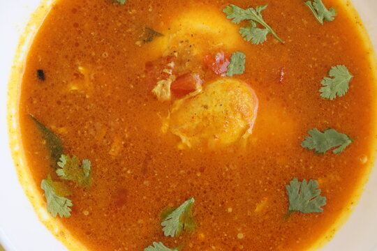 Anda curry, egg drop curry, andyachi aamti