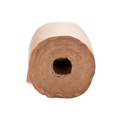 Brown tissues core isolated on transparent background,Transparency 