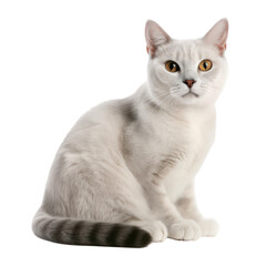 burmilla cat,white grey cat isolated on transparent background,Transparency 