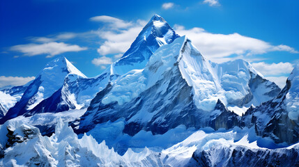 Obraz premium Bring to life the formidable grandeur of Mount Everest, the highest peak on Earth.