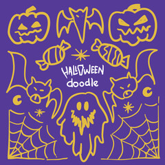 Halloween Doodle sketchy hand drawn element