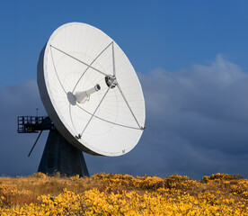 Satellite Communications Dish near Hofn in Iceland
