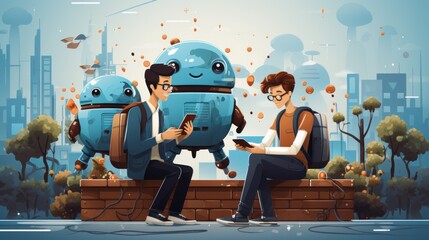 A chatbot analyzing sentiment and emotions for digital marketing. AI generated
