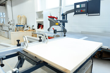 Interior of large workshop of contemporary furniture factory