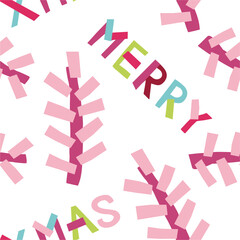 Christmas seamless pattern. Vector illustration. Season greeting. Winter Xmas holidays 