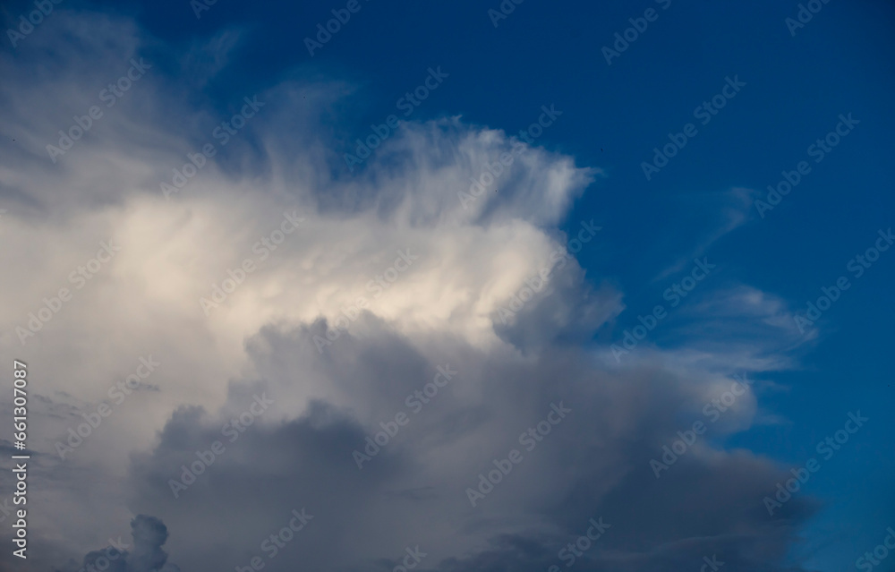 Wall mural clouds in the blue sky background.sky clouds.sky with clouds weather nature cloud blue.
