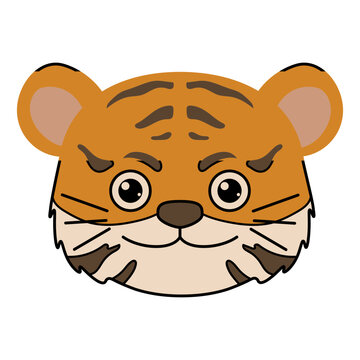 Cute Exotic Animals Head _ Tiger