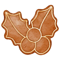 An illustration of Christmas cookies in a watercolor style.