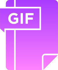 GIF Glyph Gradient Icon pictogram symbol visual illustration