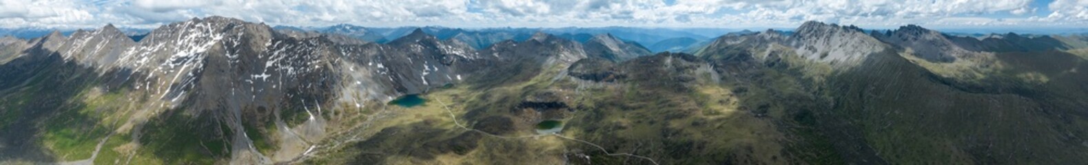 Beautiful view of high altitude mountain and lake landscape in Sichuan,China