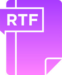 RTF Glyph Gradient Icon pictogram symbol visual illustration