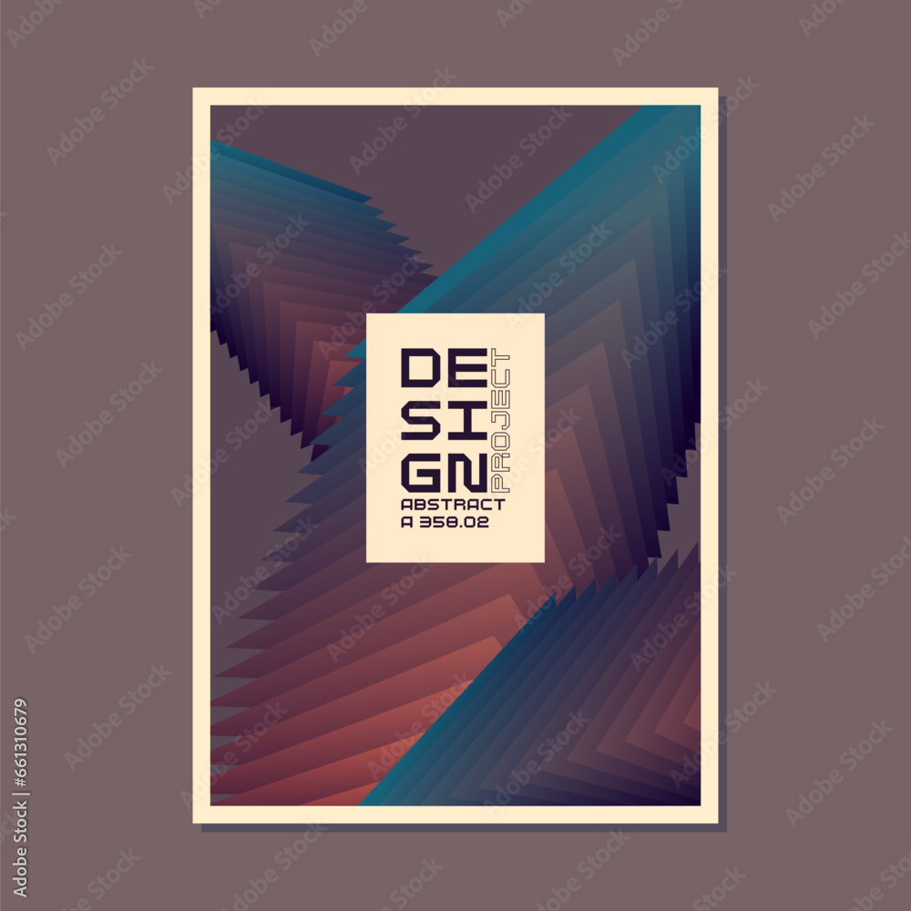 Poster a template to use in your design. a composition of geometric shapes. graphic elements for design and