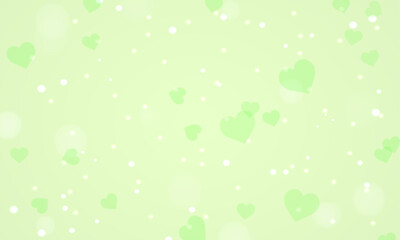 Vector green blurred valentine's day with bokeh background