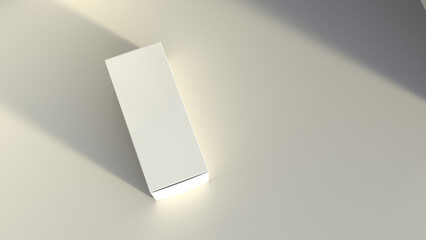 Premium cosmetic box mock-up files through 3D rendering, featuring a simple yet tasteful and harmonious backdrop for product mock-ups.