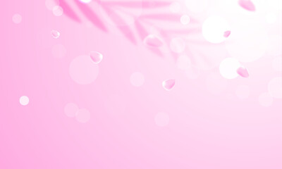 Vector petals of pink rose spa background