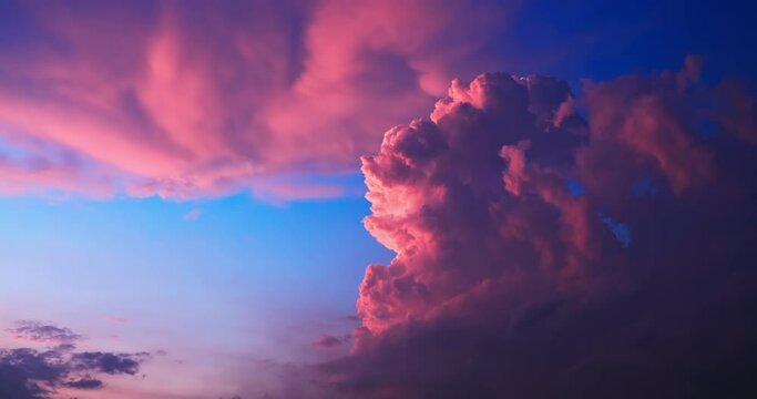 Red sky sunset clouds nature landscape. sky cloud real time video.