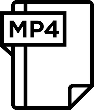 MP4 Icon symbols pictograms design elements visual representations
