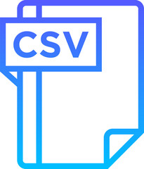 CSV Line Gradient Icon pictogram symbol visual illustration