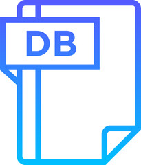 DB Line Gradient Icon pictogram symbol visual illustration