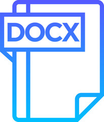 DOCX Line Gradient Icon pictogram symbol visual illustration