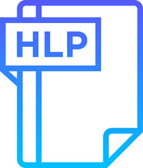 HLP Line Gradient Icon pictogram symbol visual illustration