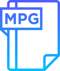 MPG Line Gradient Icon pictogram symbol visual illustration