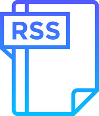 RSS Line Gradient Icon pictogram symbol visual illustration