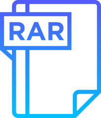 RAR Line Gradient Icon pictogram symbol visual illustration