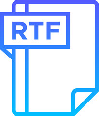 RTF Line Gradient Icon pictogram symbol visual illustration