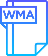 WMA Line Gradient Icon pictogram symbol visual illustration