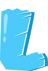 Frozen Ice Letter L