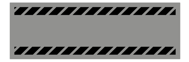 grey blank banner with construction line 