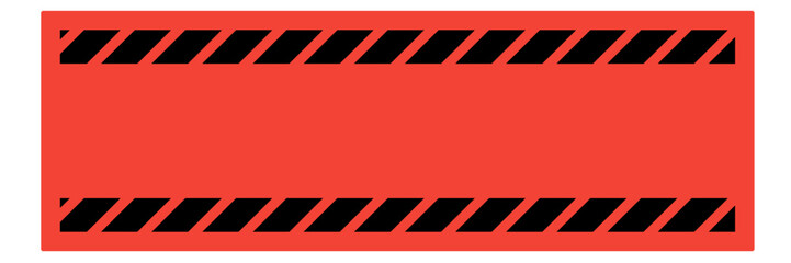 Obraz premium red blank banner with construction line 