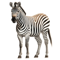 The zebra is standing. Graphic material about animals. Generative AI