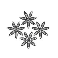illustration of star anise, Spice to make food delicious, also have many health benefits.
