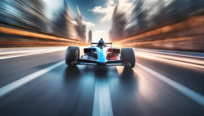 Foto op Canvas formula 1 racing car and speed effect © Turgut