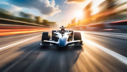 Schilderijen op glas formula 1 racing car and speed effect © Turgut