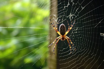 a spider weaving its web