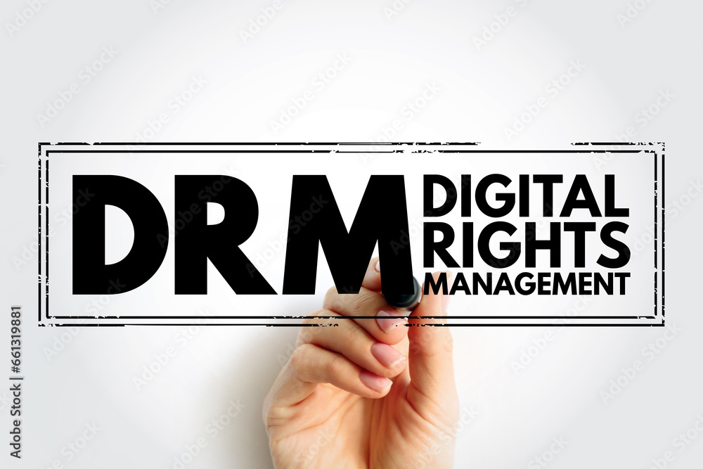 Poster drm digital rights management - set of access control technologies for restricting the use of propri