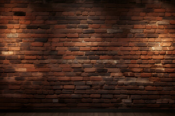 brick wall texture with red brick background ai generative - obrazy, fototapety, plakaty