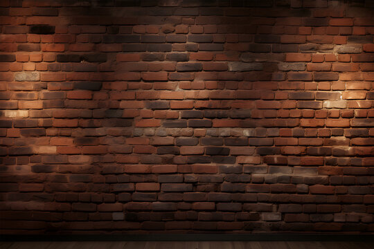 Fototapeta brick wall texture with red brick background ai generative