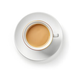 cup of coffee in white background ai generative