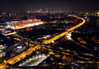 Fototapeta na wymiar Guangzhou ,China - October 05,2023: Aerial view of landscape in Guangzhou city, China