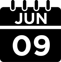 06-June - 09 Glyph black Icon pictogram symbol visual illustration