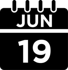 06-June - 19 Glyph black Icon pictogram symbol visual illustration