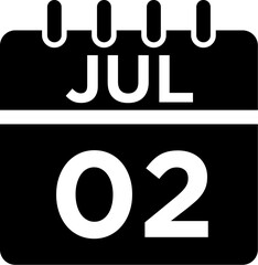 07-July - 02 Glyph black Icon pictogram symbol visual illustration