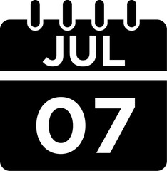 07-July - 07 Glyph black Icon pictogram symbol visual illustration