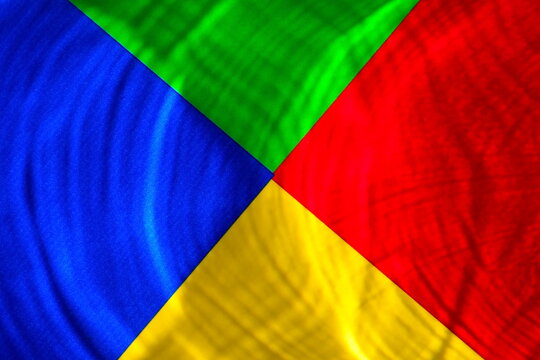 Abstract wallpaper. Geometric colorful shapes with shadow waves on surface