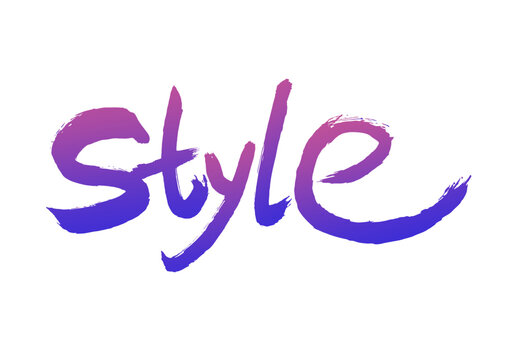Style text vector material written with Chinese brush