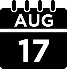 08-August - 17 Glyph black Icon pictogram symbol visual illustration